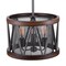 Cwi Lighting Parsh 3 Light Drum Shade Chandelier With Pewter Finish 9954P16-3-101 - alternate 2